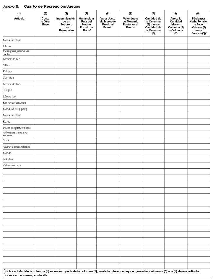 Cuarto de Recreaci&oacute;n/Juegos (Recreation Room)