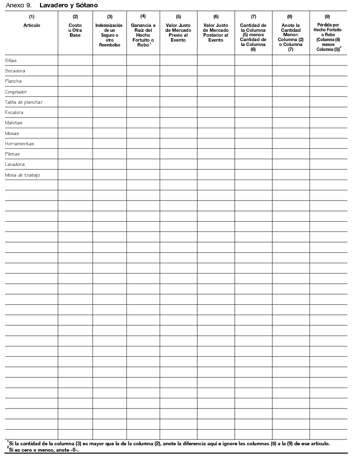 Lavadero y S&oacute;tano (Laundry and Basement)