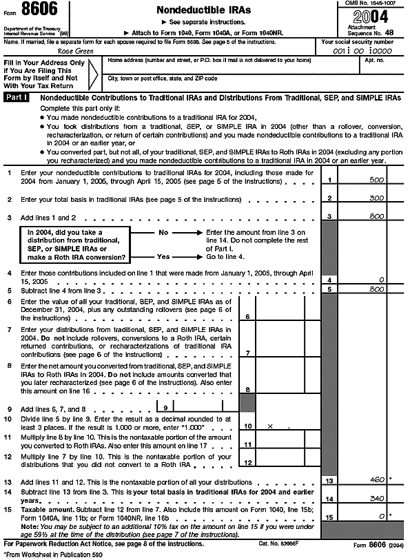 Form 8606 - Rose Green