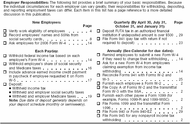 Employer Responsibilities