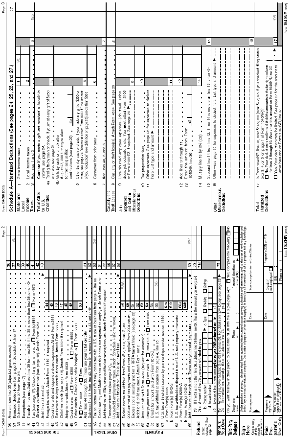 Form 1040NR pg 2&3