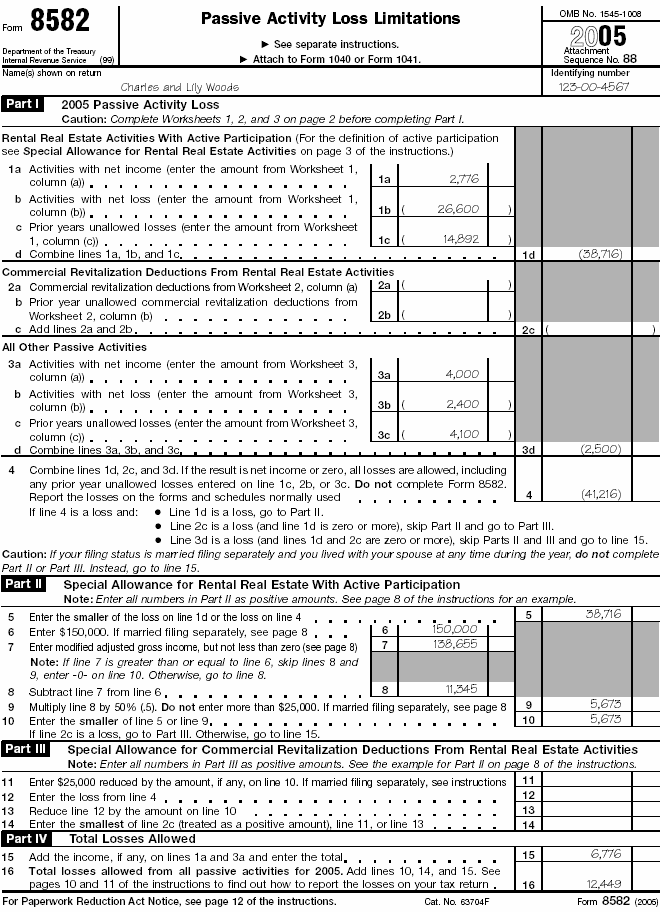 Form 8582 Form: 8582