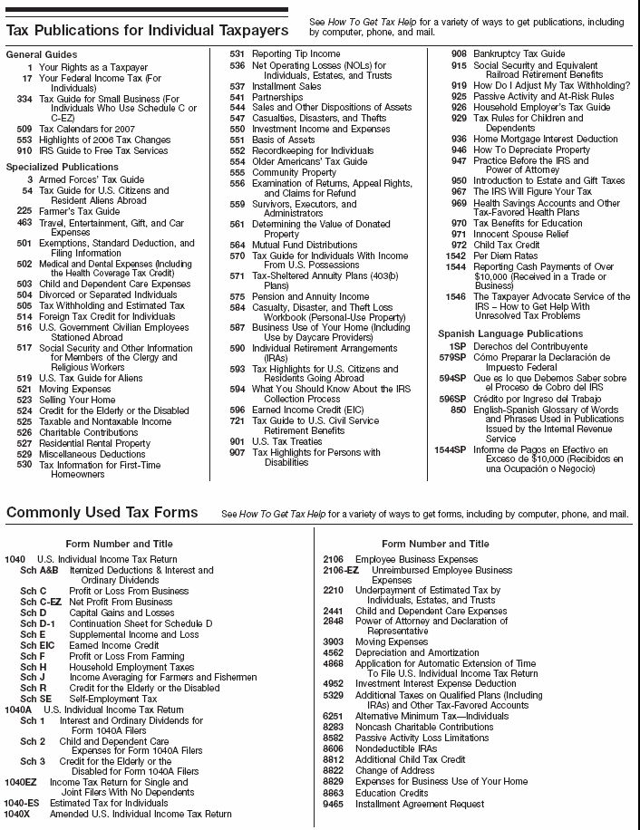 Individual Publications Listing